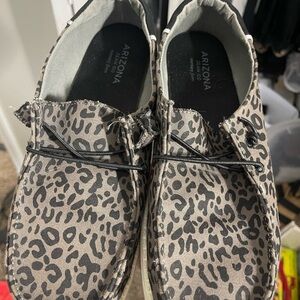 Arizona Jean Company Leopard Print Sneakers - Black and Tan
